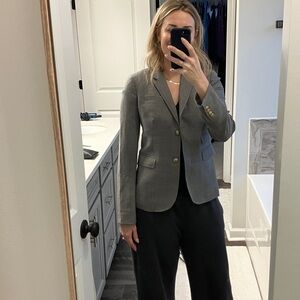 J. Crew Gray Blazer with Gold Buttons